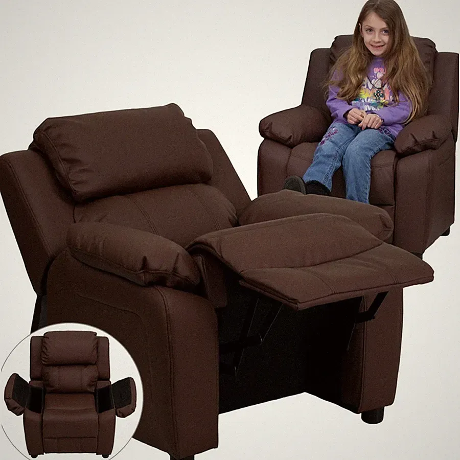 Flash Furniture Brown Kids Recliner, Brown - BT-7985-KID-BRN-LEA-GG