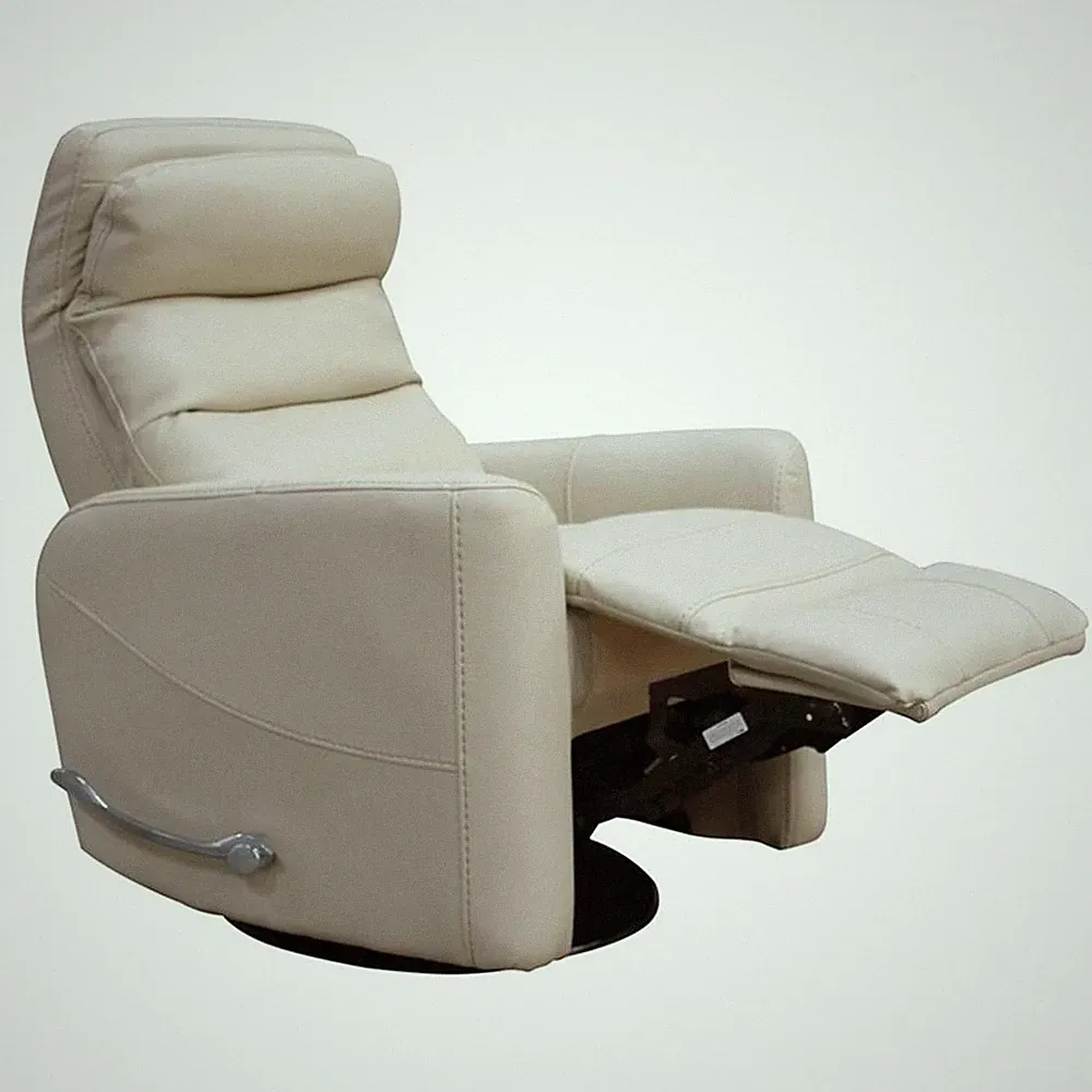 Rosebery Kids Polyester/PU Manual Swivel Glider Recliner in Oyster